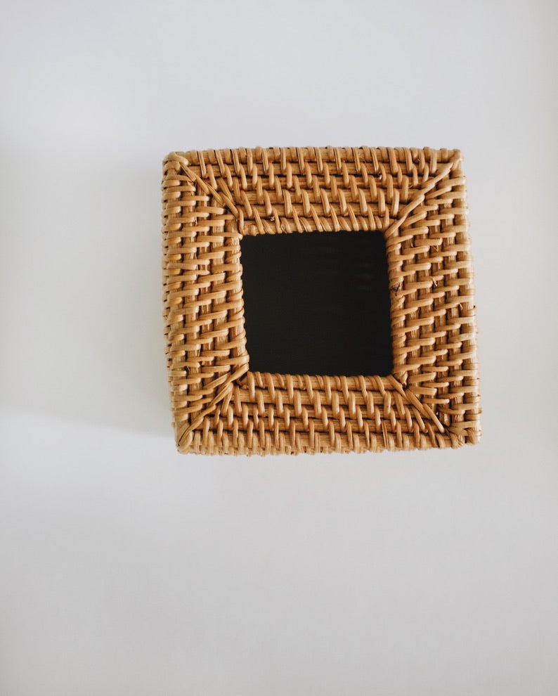 Rattan Tissue Box Cover