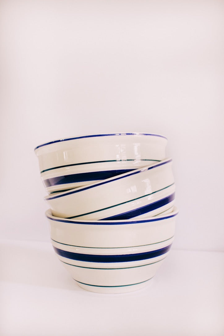 Striped Bowl Trio