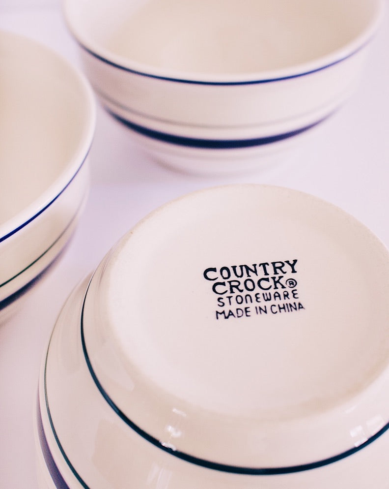 Striped Bowl Trio